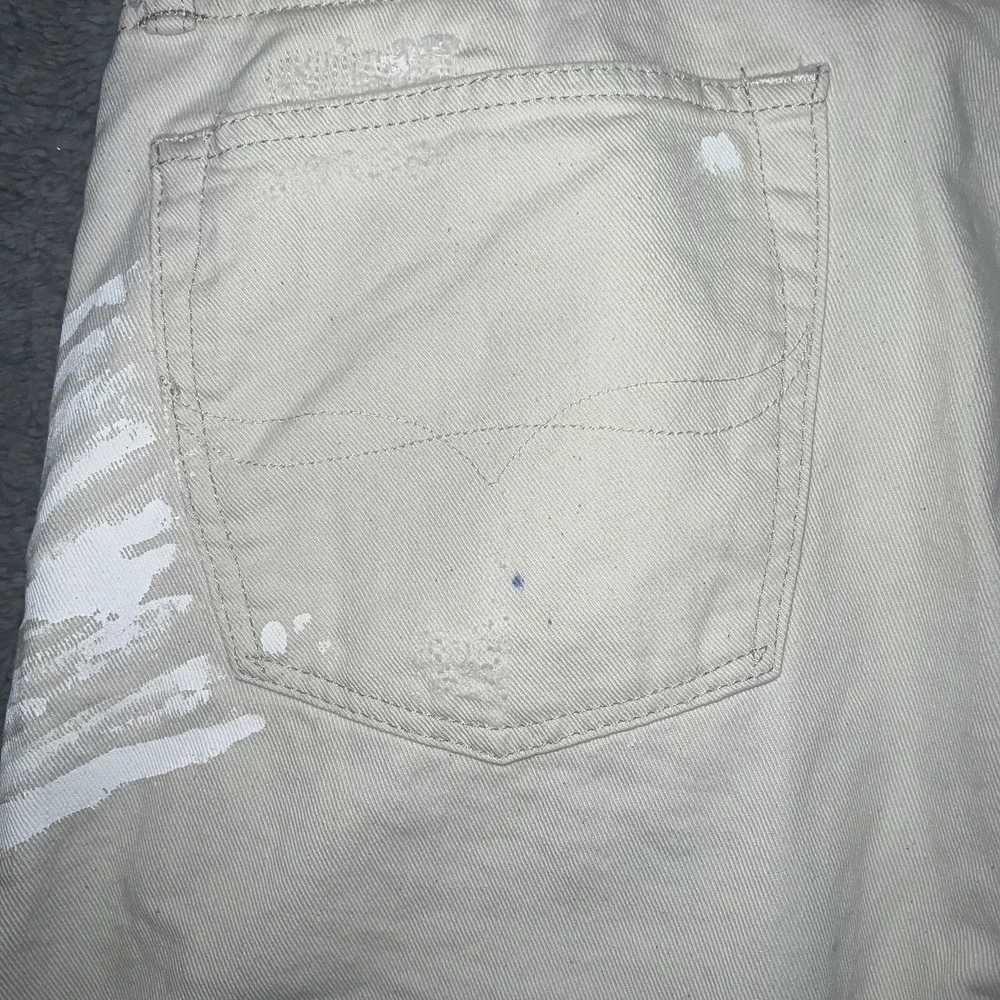 NOS Polo Ralph Lauren Repaired Jeans Men's 38 x 34 Cream The Sullivan Pants